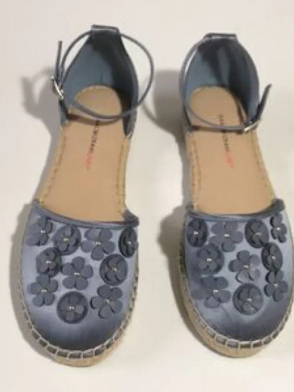 Isaac Mizrahi Floral Applique Satin Espadrilles